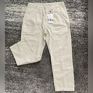 NWT Zara Cotton Pants With Pockets